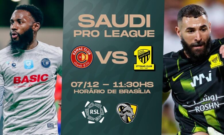 موعد مباراة الاتحاد وضمك في دوري روشن والقناة الناقلة مع المعلق المميز