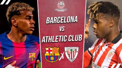 "Barcelona vs Athletic Club".. شاهد الآن مباراة برشلونة ضد أتلتيك بلباو في نصف نهائي السوبر الإسباني – القنوات الناقلة والتفاصيل الكاملة