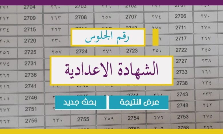 اكتشف الآن.. نتيجة الصف الثالث الإعدادي 2026 برقم الجلوس لجميع المحافظات – الترم الأول