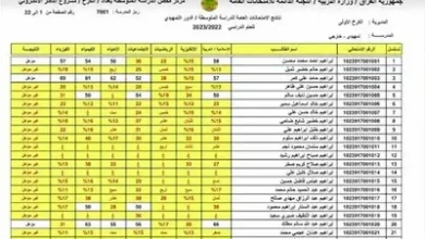 تحميل مباشر PDF.. نتائج السادس الابتدائي 2026 البصرة الدور التمهيدي عبر موقع نتائجنا الرسمي