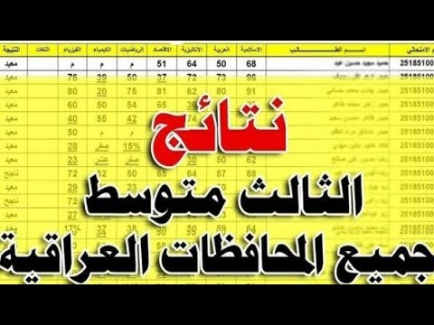 تحميل نتائج التمهيدي 2026 للصف الثالث متوسط في العراق بصيغة PDF عبر results.mlazemna.com بالرقم الامتحاني
